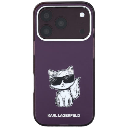 MagSafe-hoesje voor Apple iPhone 18 Pro / 17 Pro, Karl Lagerfeld, HC IML Choupette Body Sketch Print, Bordeaux