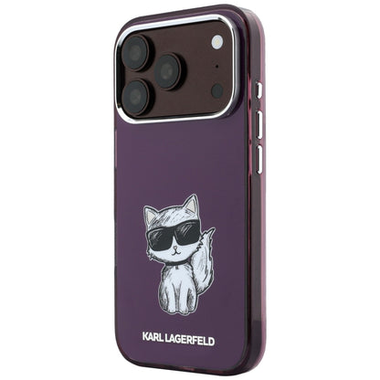 MagSafe-hoesje voor Apple iPhone 18 Pro / 17 Pro, Karl Lagerfeld, HC IML Choupette Body Sketch Print, Bordeaux