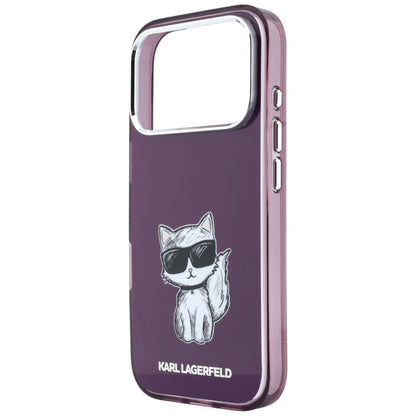 MagSafe-hoesje voor Apple iPhone 18 Pro / 17 Pro, Karl Lagerfeld, HC IML Choupette Body Sketch Print, Bordeaux