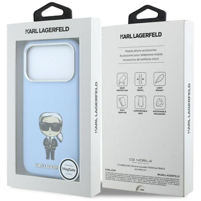 MagSafe-hoesje voor Apple iPhone 18 Pro / 17 Pro, Karl Lagerfeld, Ikonik Sketch, Blauw