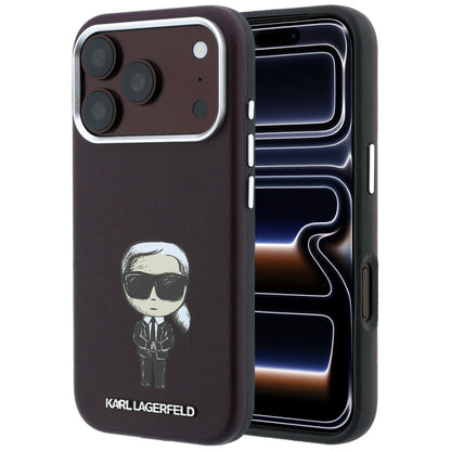 MagSafe-hoesje voor Apple iPhone 18 Pro / 17 Pro, Karl Lagerfeld, Ikonik Sketch, Bordeaux