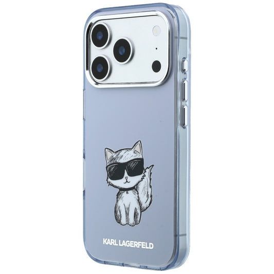 MagSafe-hoesje voor Apple iPhone 18 Pro / 17 Pro, Karl Lagerfeld, IML Choupette Body Sketch Print, Blauw