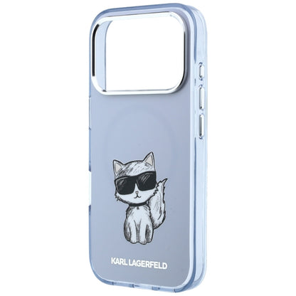 MagSafe-hoesje voor Apple iPhone 18 Pro / 17 Pro, Karl Lagerfeld, IML Choupette Body Sketch Print, Blauw