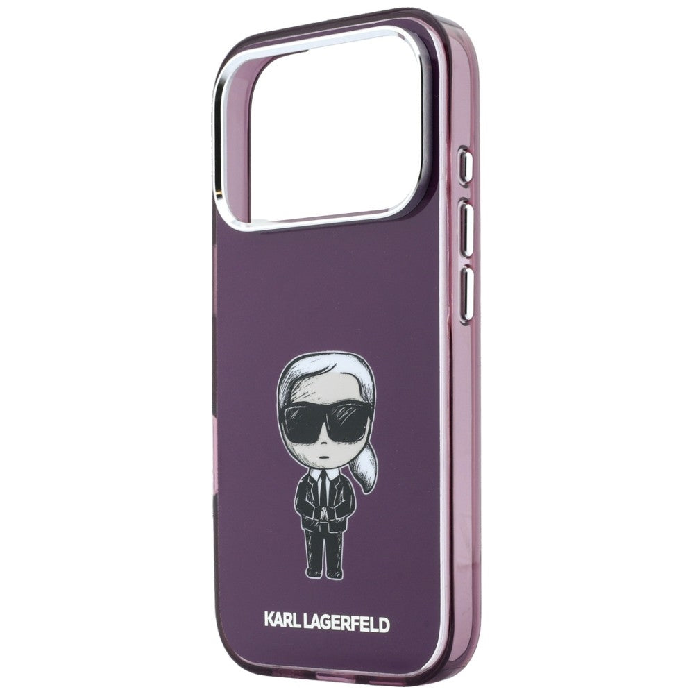 MagSafe-hoesje voor Apple iPhone 18 Pro / 17 Pro, Karl Lagerfeld, HC IML Ikonik Sketch Print, bordeauxrood