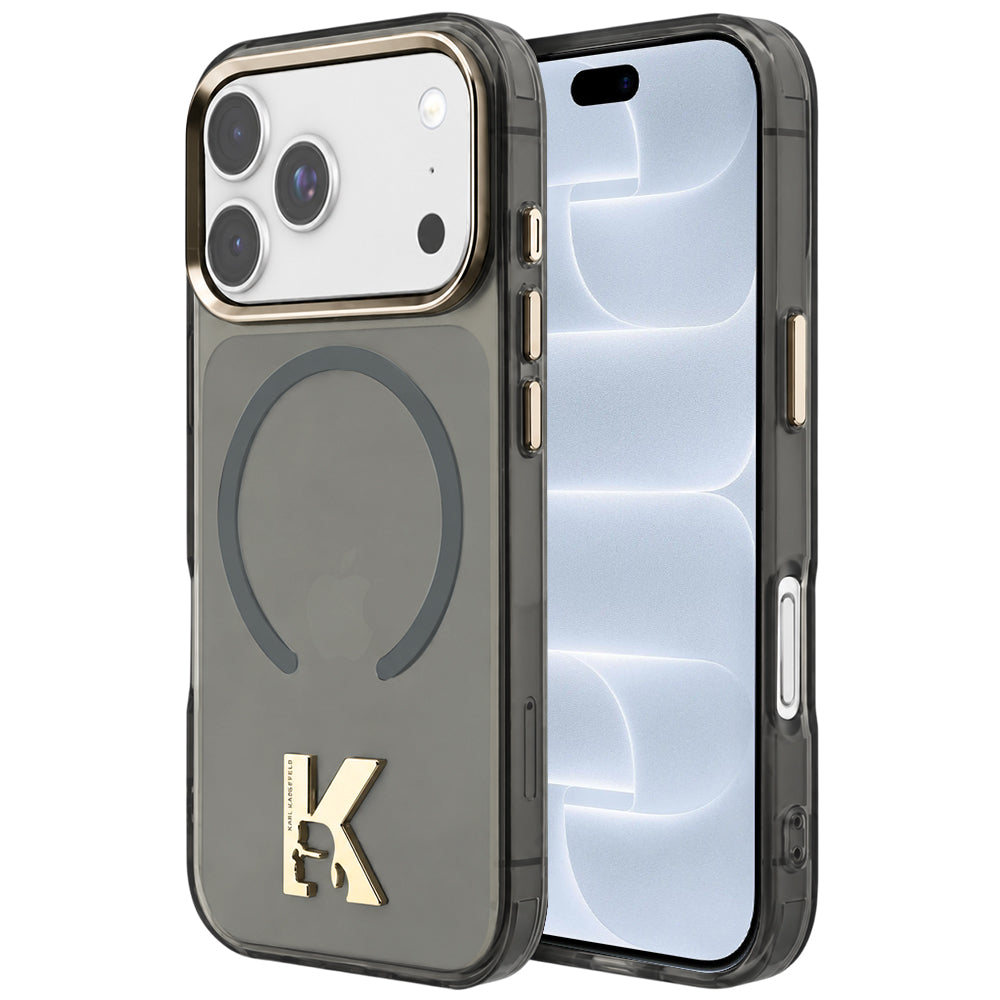 MagSafe Case for Apple iPhone 18 Pro / 17 Pro, Karl Lagerfeld, IML Karl Head Logo, Black