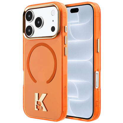 MagSafe-hoesje voor Apple iPhone 18 Pro / 17 Pro, Karl Lagerfeld, IML Karl Head Logo, oranje