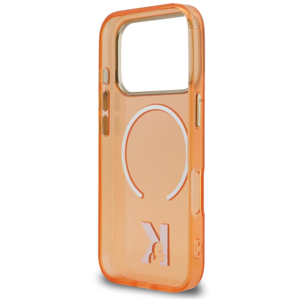 MagSafe-hoesje voor Apple iPhone 18 Pro / 17 Pro, Karl Lagerfeld, IML Karl Head Logo, oranje