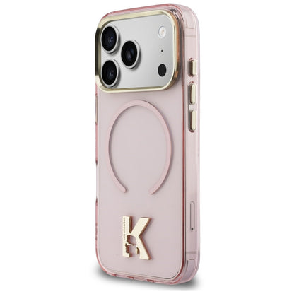 MagSafe-hoesje voor Apple iPhone 18 Pro / 17 Pro, Karl Lagerfeld, IML Karl Head-logo, roze
