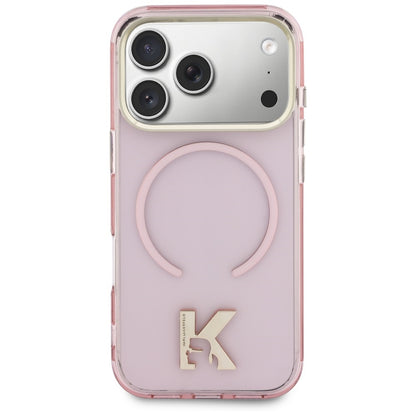 MagSafe-hoesje voor Apple iPhone 18 Pro / 17 Pro, Karl Lagerfeld, IML Karl Head-logo, roze