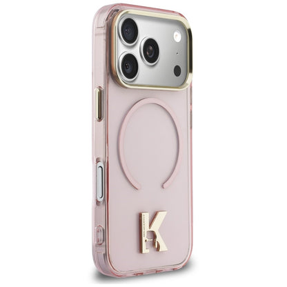 MagSafe-hoesje voor Apple iPhone 18 Pro / 17 Pro, Karl Lagerfeld, IML Karl Head-logo, roze