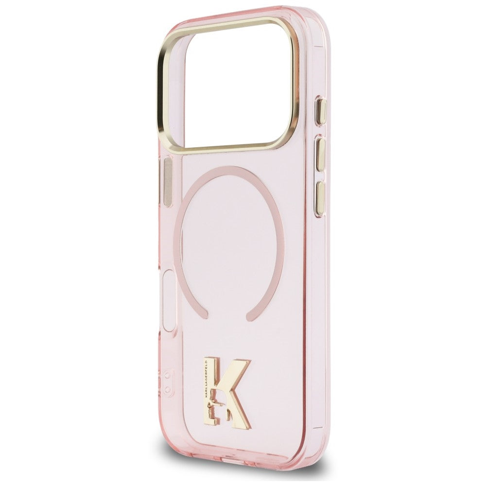 MagSafe-hoesje voor Apple iPhone 18 Pro / 17 Pro, Karl Lagerfeld, IML Karl Head-logo, roze