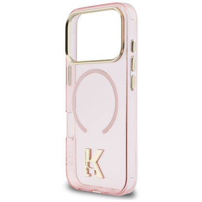 MagSafe-hoesje voor Apple iPhone 18 Pro / 17 Pro, Karl Lagerfeld, IML Karl Head-logo, roze