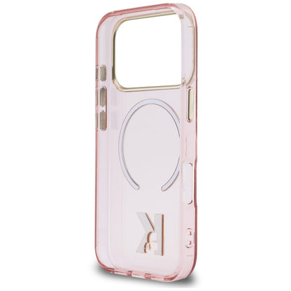 MagSafe-hoesje voor Apple iPhone 18 Pro / 17 Pro, Karl Lagerfeld, IML Karl Head-logo, roze