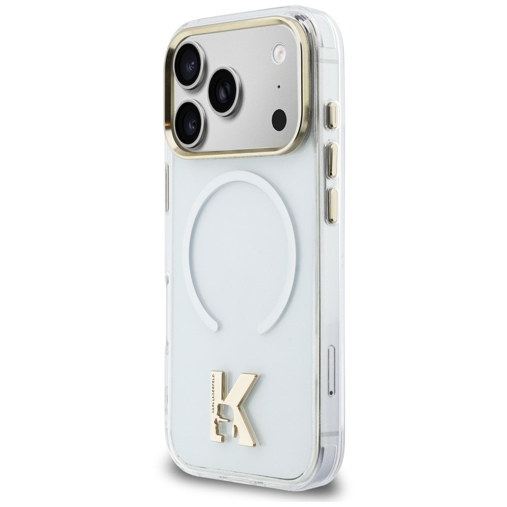 MagSafe Case for Apple iPhone 18 Pro / 17 Pro, Karl Lagerfeld, IML Karl Head Logo, Transparent
