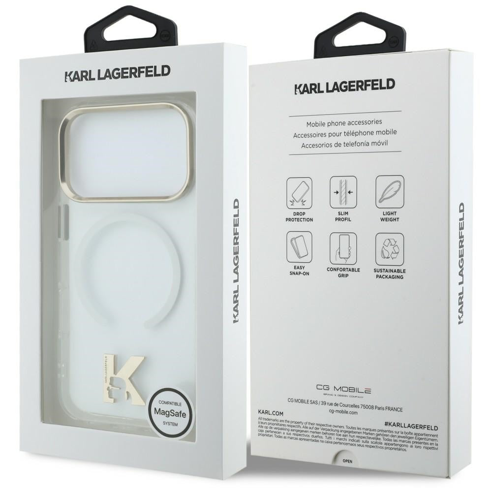 MagSafe Case for Apple iPhone 18 Pro / 17 Pro, Karl Lagerfeld, IML Karl Head Logo, Transparent