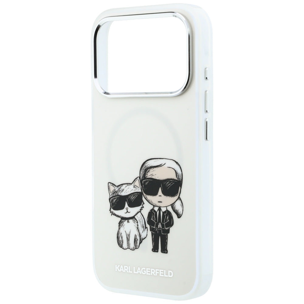 MagSafe-hoesje voor Apple iPhone 18 Pro / 17 Pro, Karl Lagerfeld, IML KC Bodies Sketch Print, Beige