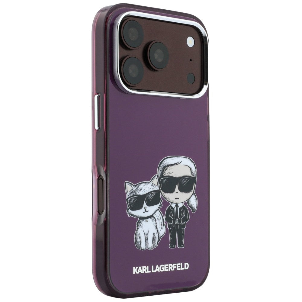 MagSafe-hoesje voor Apple iPhone 18 Pro / 17 Pro, Karl Lagerfeld, IML KC Bodies Sketch Print, Bordeaux