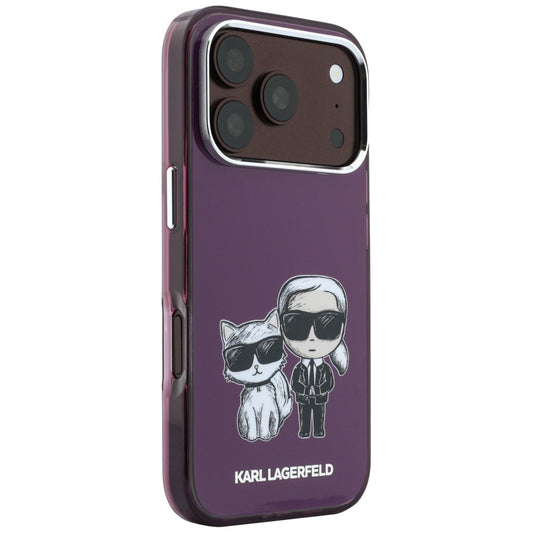MagSafe-hoesje voor Apple iPhone 18 Pro / 17 Pro, Karl Lagerfeld, IML KC Bodies Sketch Print, Bordeaux