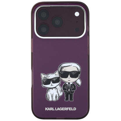 MagSafe-hoesje voor Apple iPhone 18 Pro / 17 Pro, Karl Lagerfeld, IML KC Bodies Sketch Print, Bordeaux