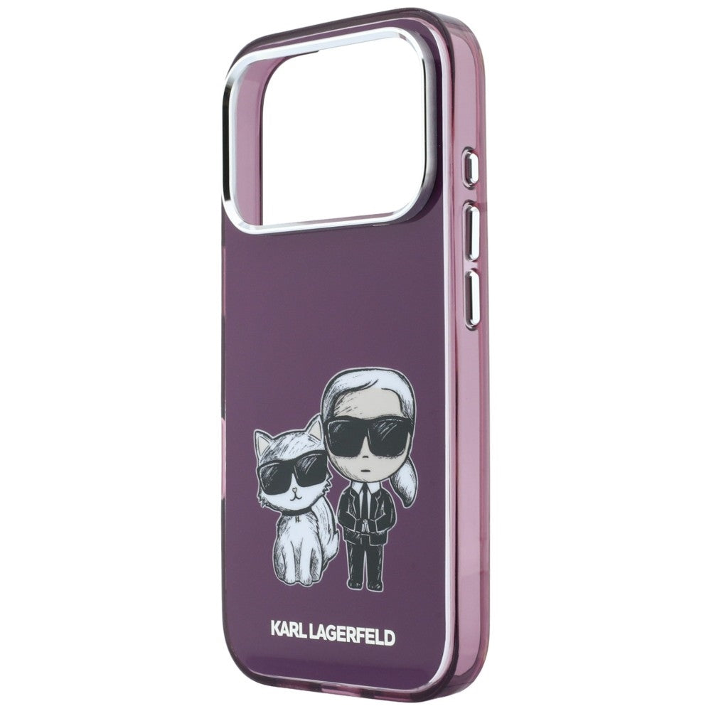 MagSafe-hoesje voor Apple iPhone 18 Pro / 17 Pro, Karl Lagerfeld, IML KC Bodies Sketch Print, Bordeaux