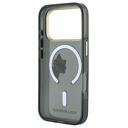 MagSafe-hoes voor Apple iPhone 18 Pro / 17 Pro, Karl Lagerfeld, IML Peekaboo Print en metalen frame, zwart