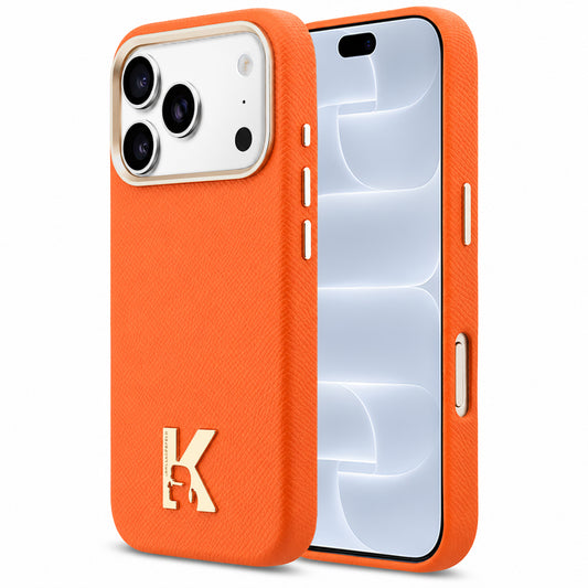 MagSafe-hoesje voor Apple iPhone 18 Pro / 17 Pro, Karl Lagerfeld, Karl's Head Logo, Oranje