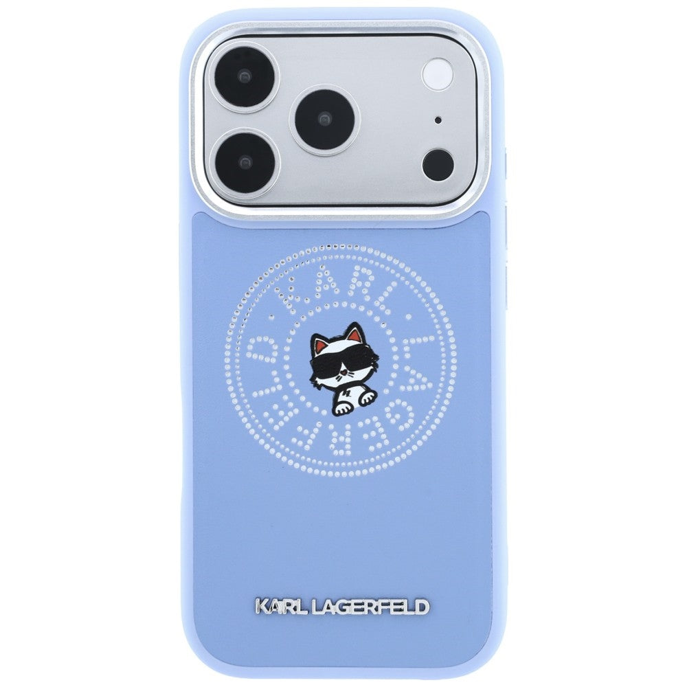 MagSafe-hoesje voor Apple iPhone 18 Pro / 17 Pro, Karl Lagerfeld, Point and Choupette Sketch, blauw