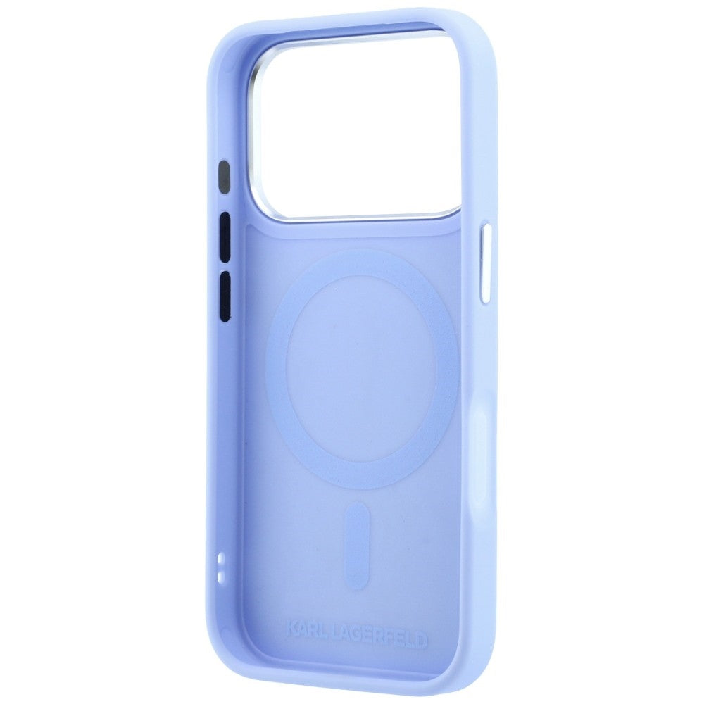 MagSafe-hoesje voor Apple iPhone 18 Pro / 17 Pro, Karl Lagerfeld, Point and Choupette Sketch, blauw