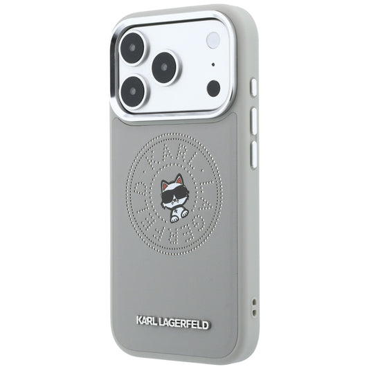 MagSafe-hoes voor Apple iPhone 18 Pro / 17 Pro, Karl Lagerfeld, Point and Choupette Sketch, Grijs