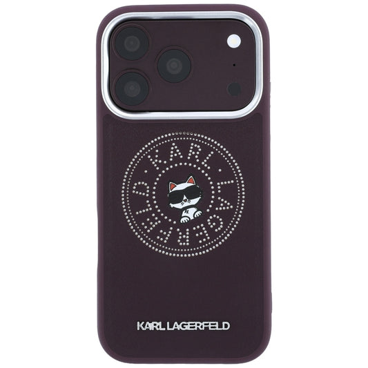 MagSafe Case for Apple iPhone 18 Pro / 17 Pro, Karl Lagerfeld, Point and Choupette Sketch, Burgundy