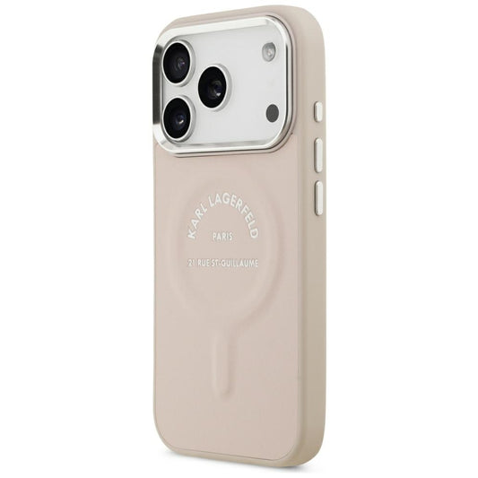 MagSafe-hoesje voor Apple iPhone 18 Pro / 17 Pro, Karl Lagerfeld, Ring Karl RSG Logo, Roze