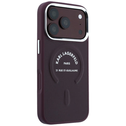 MagSafe-hoesje voor Apple iPhone 18 Pro / 17 Pro, Karl Lagerfeld, Ring Karl RSG Logo, Bordeaux