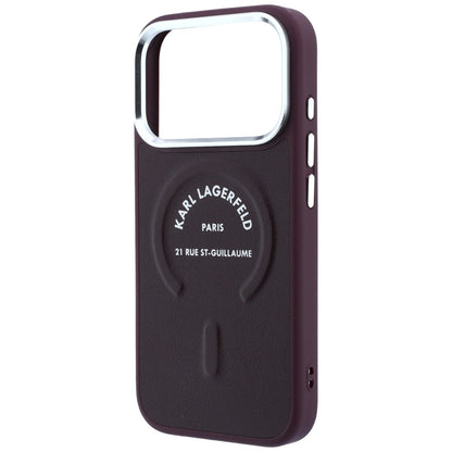 MagSafe-hoesje voor Apple iPhone 18 Pro / 17 Pro, Karl Lagerfeld, Ring Karl RSG Logo, Bordeaux