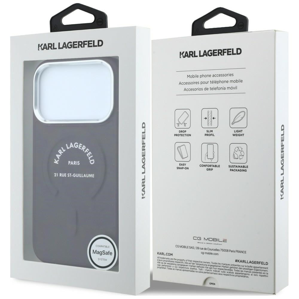 MagSafe-hoesje voor Apple iPhone 18 Pro / 17 Pro, Karl Lagerfeld, Ring Karl RSG Logo, Bordeaux