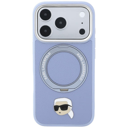 MagSafe-hoesje voor Apple iPhone 18 Pro / 17 Pro, Karl Lagerfeld, Ring Stand 360 Karl Pin, Blauw