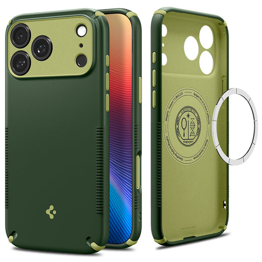 MagSafe-hoesje voor Apple iPhone 18 Pro / 17 Pro, Spigen, Caseology Nano Pop Hybrid, Groen ACS12176