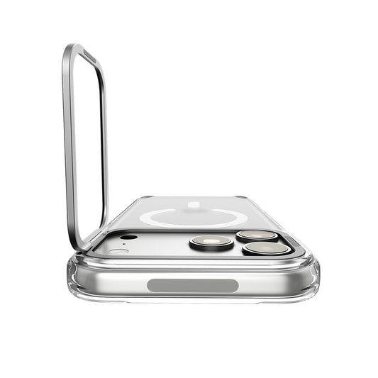 MagSafe-hoes voor Apple iPhone 18 Pro / 17 Pro, Spigen, Ultra Hybrid Optik S, Transparant Zilver ACS11921