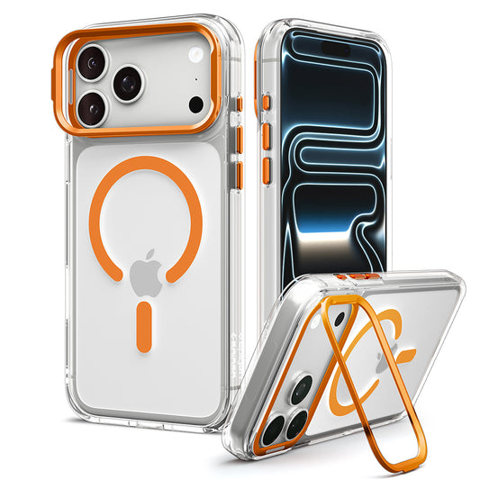 MagSafe-hoes voor Apple iPhone 18 Pro / 17 Pro, Spigen, Ultra Hybrid Optik S, Transparant Oranje ACS11923