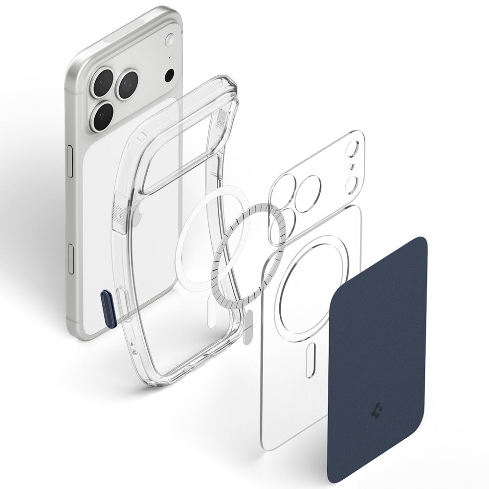 MagSafe-hoes voor Apple iPhone 18 Pro / 17 Pro, Spigen, Ultra Hybrid T, Mat Blauw ACS12172