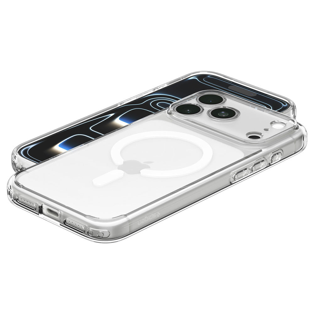 MagSafe-hoes voor Apple iPhone 18 Pro / 17 Pro, Spigen, Ultra Hybrid, Transparant Wit ACS12155