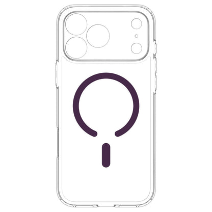 MagSafe-hoesje voor Apple iPhone 18 Pro / 17 Pro, Spigen, Ultra Hybrid, transparant bordeauxrood ACS12335