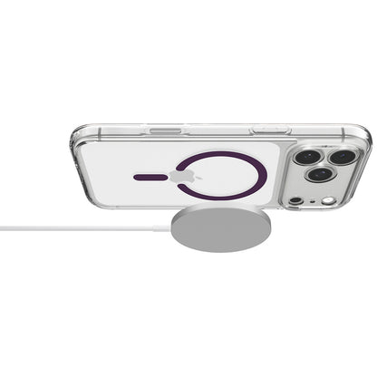 MagSafe-hoesje voor Apple iPhone 18 Pro / 17 Pro, Spigen, Ultra Hybrid, transparant bordeauxrood ACS12335