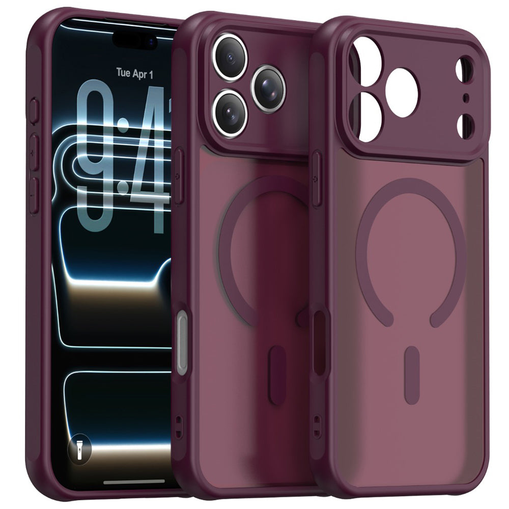 MagSafe-hoesje voor Apple iPhone 18 Pro / 17 Pro, Techsuit, HaloFrost II, Donkerrood