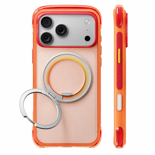 MagSafe-hoes voor Apple iPhone 18 Pro / 17 Pro, Torras, O3 Air Core, Oranje