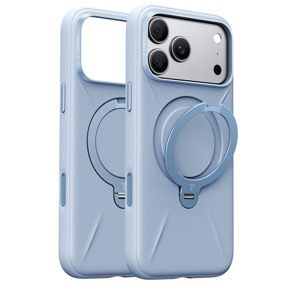 MagSafe-hoes voor Apple iPhone 18 Pro / 17 Pro, Torras, QPRO Silicone, Blauw
