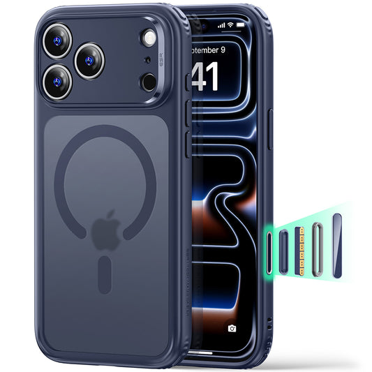 MagSafe-hoesje voor Apple iPhone 18 Pro, ESR, Classic Hybrid, Satin Blauw