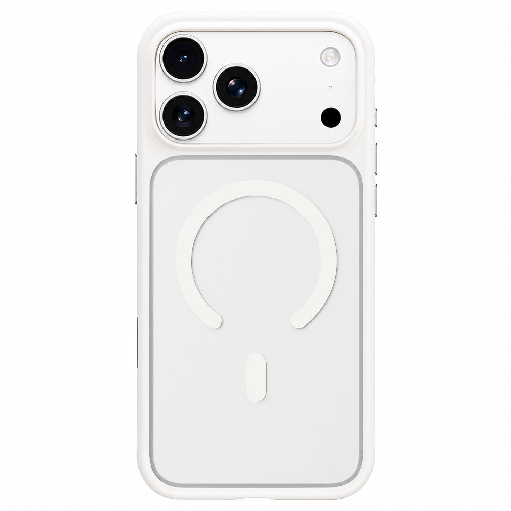 MagSafe-hoesje voor Apple iPhone 18 Pro Max / 17 Pro Max, Blueo, huidvriendelijk en schokbestendig, satijnwit