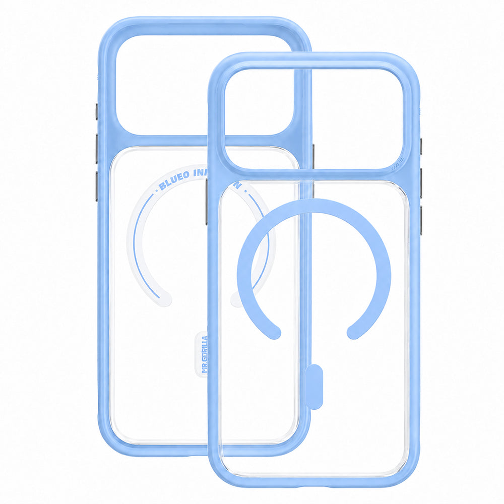 MagSafe-hoesje voor Apple iPhone 18 Pro Max / 17 Pro Max, Blueo, huidvriendelijk en schokbestendig, satijnblauw
