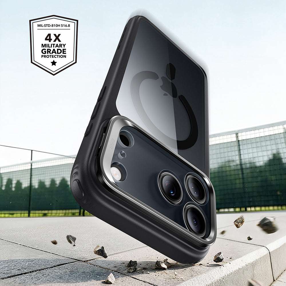 MagSafe-hoesje voor Apple iPhone 18 Pro Max / 17 Pro Max, ESR, Classic Hybrid Kickstand, Zwart Transparant