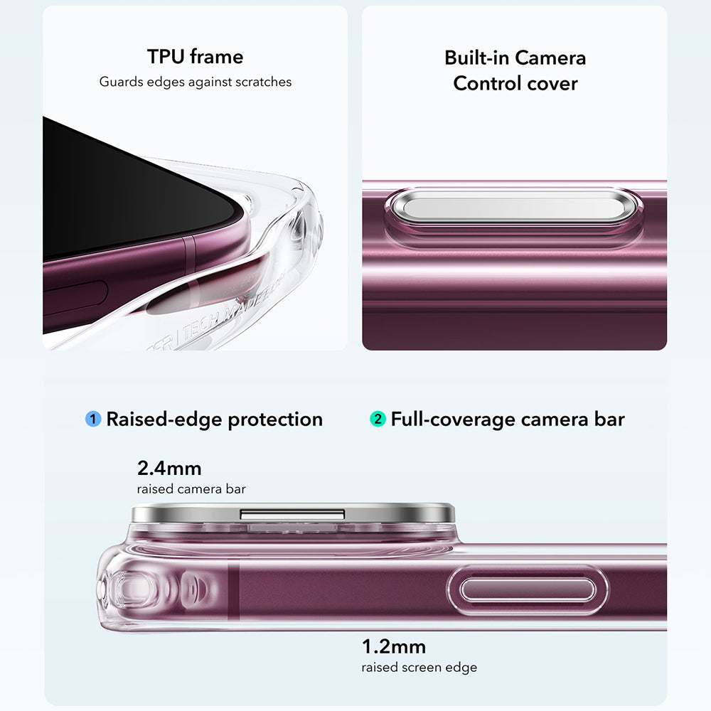 MagSafe-hoesje voor Apple iPhone 18 Pro Max / 17 Pro Max, ESR, Classic Hybrid Kickstand, Transparant